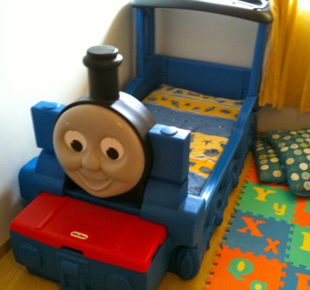 thomas bed I think the eyes are too creepy for him