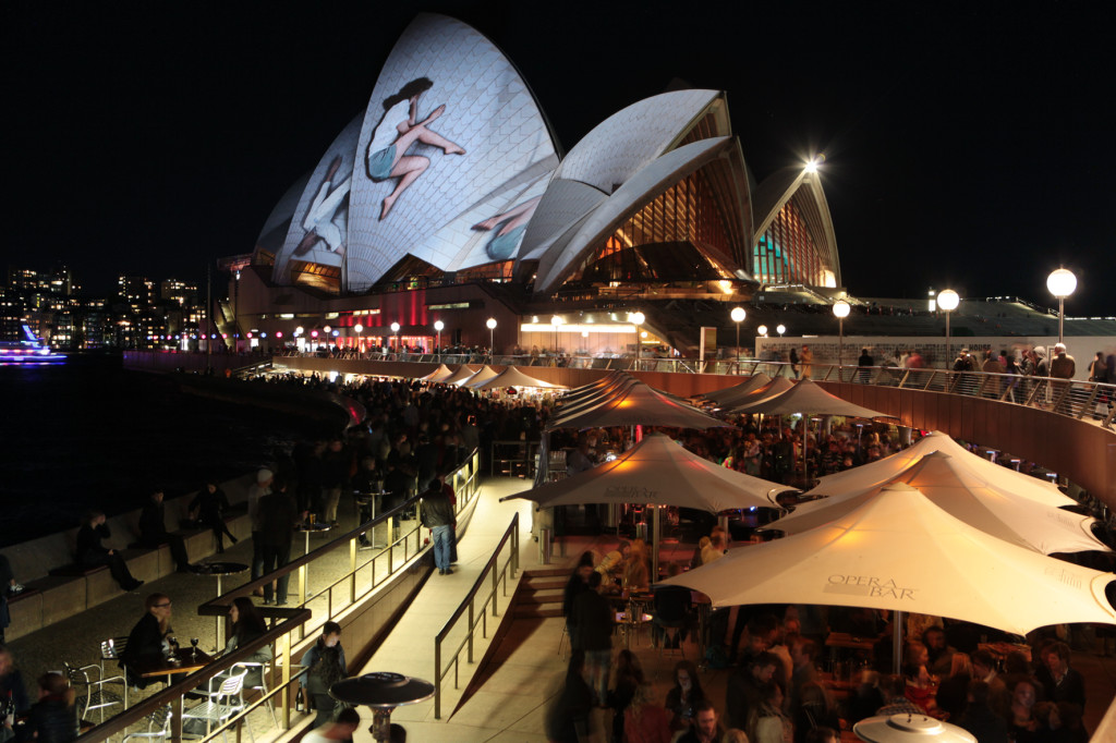 Lighting the Sails at Opera Bar - David Clare