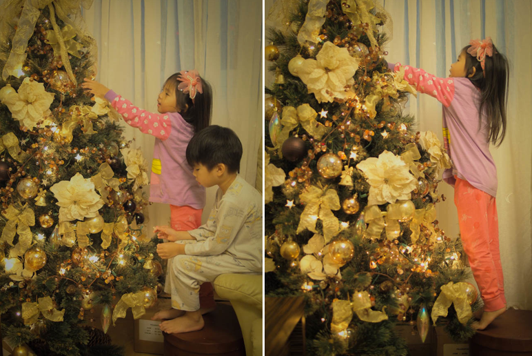 decorating the tree
